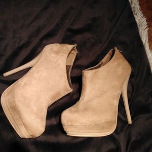 high heeled booties